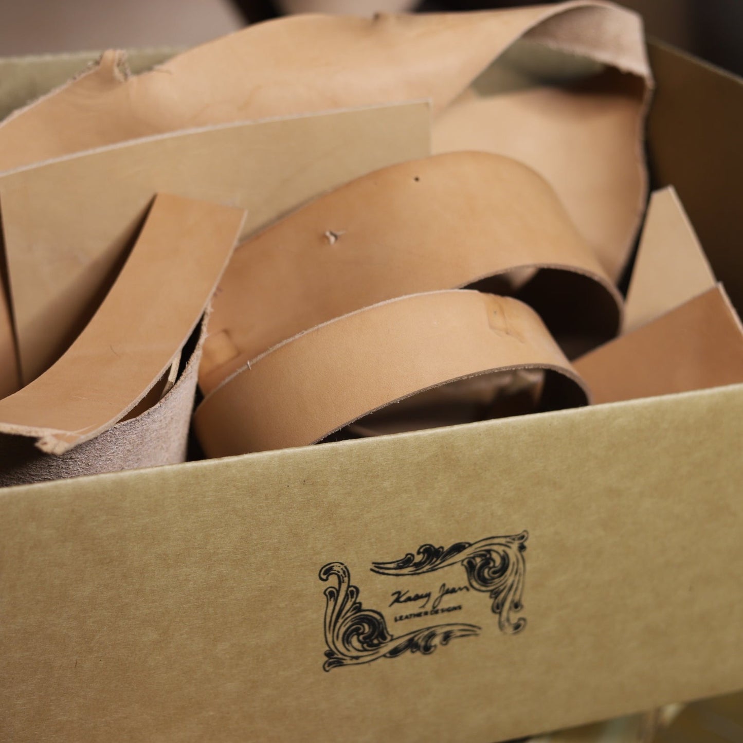 Tooling Leather Scrap Box- 1 pound