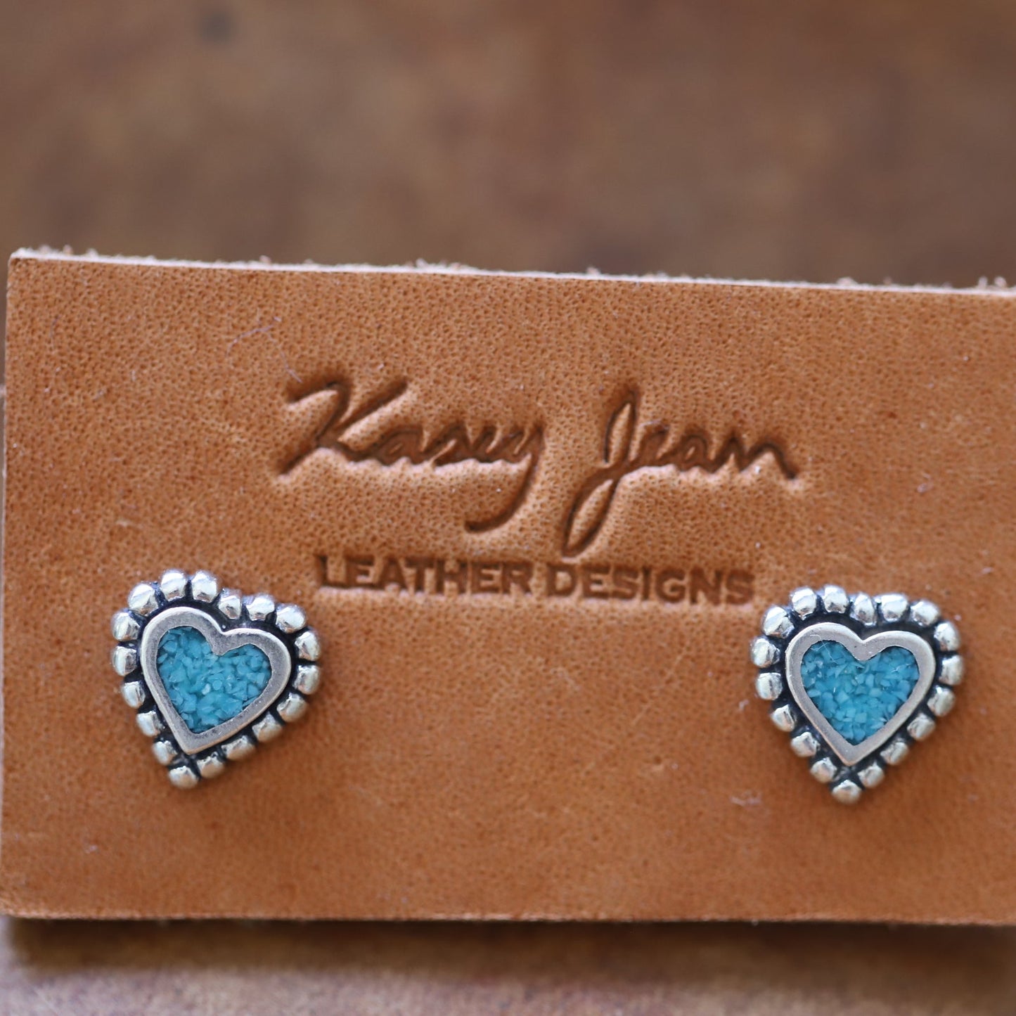 Turquoise Heart Studs