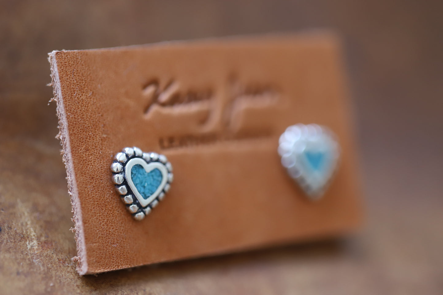 Turquoise Heart Studs