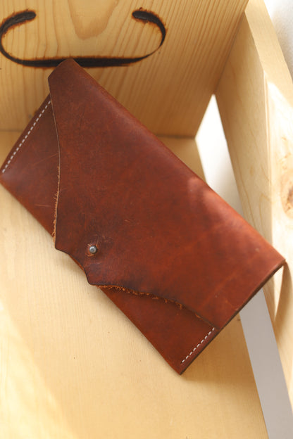 Essentials Raw Edge Leather Clutch