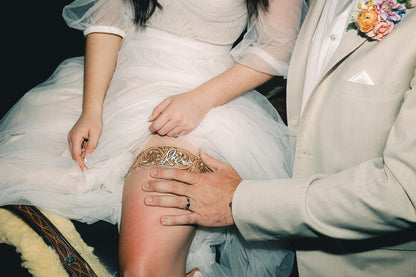Leather Wedding Thigh Garter