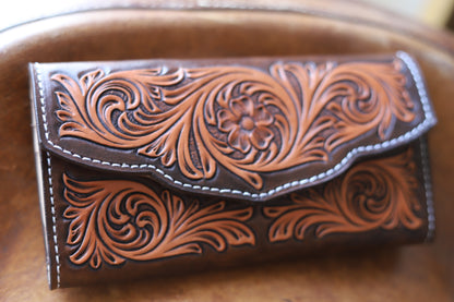 Chocolate Cactus Clutch Wallet