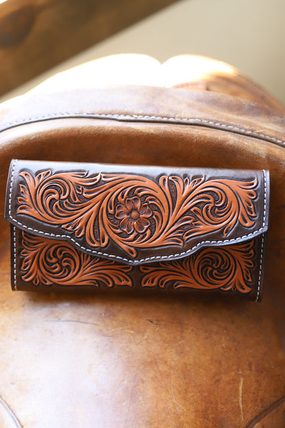 Chocolate Cactus Clutch Wallet