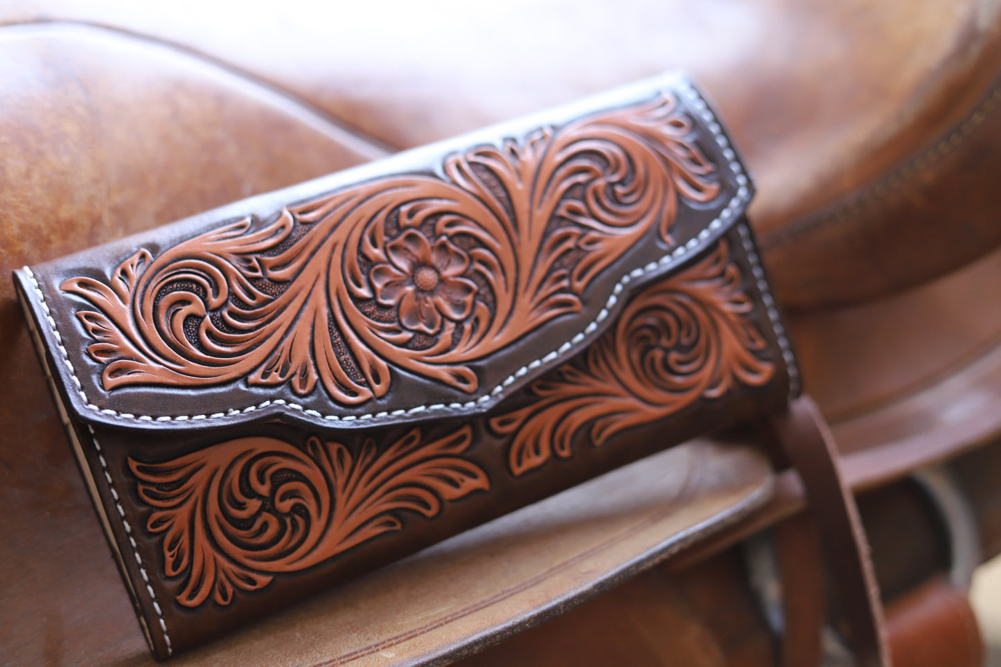 Chocolate Cactus Clutch Wallet