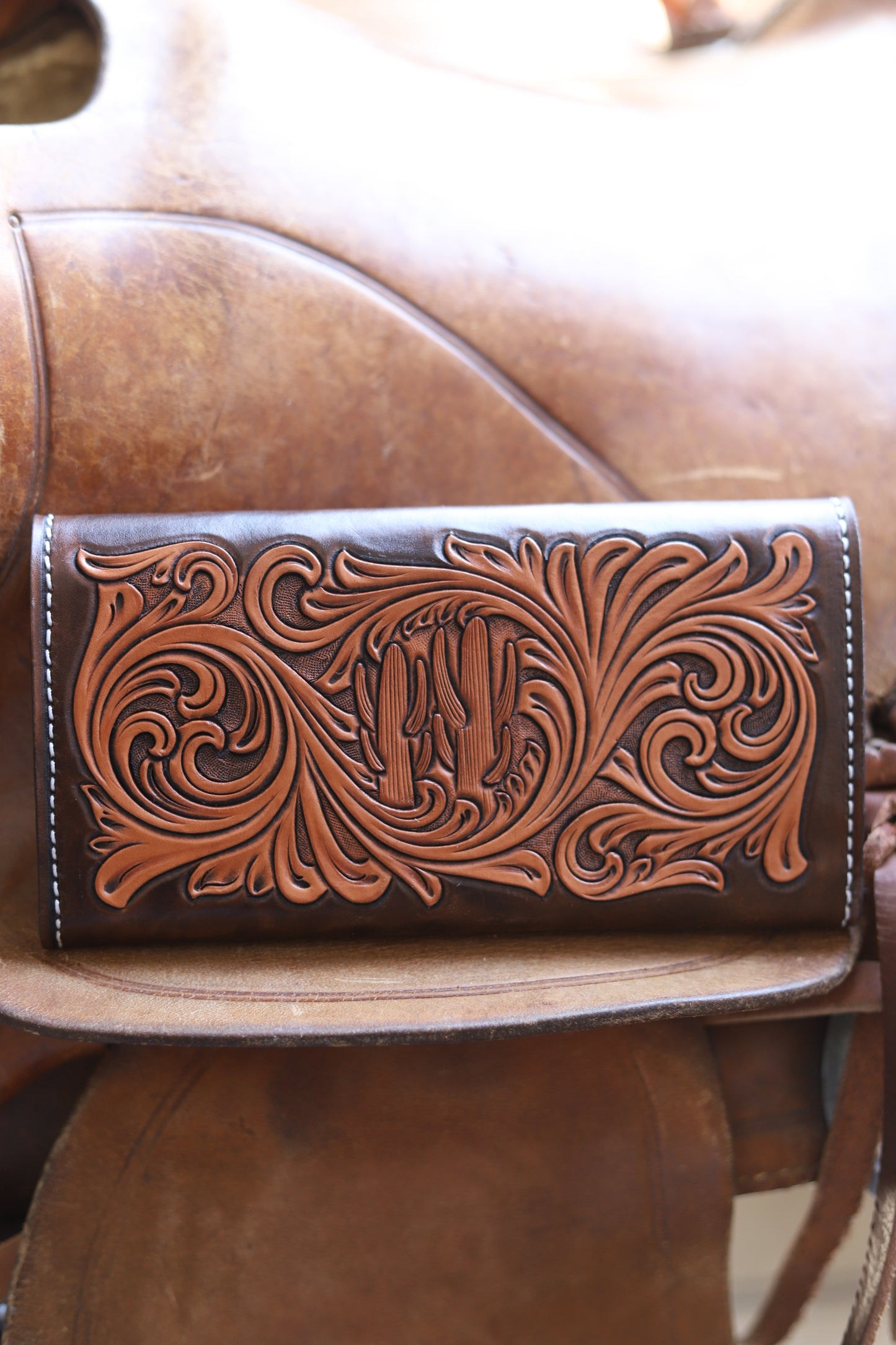 Chocolate Cactus Clutch Wallet