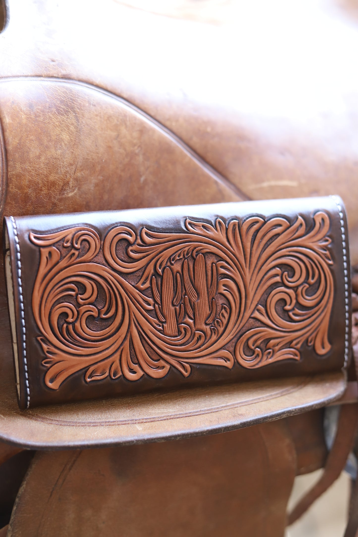 Chocolate Cactus Clutch Wallet