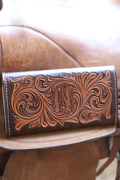 Chocolate Cactus Clutch Wallet